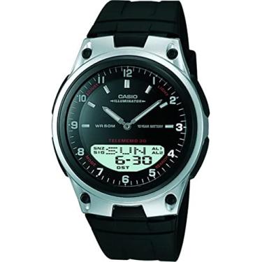 Imagem de Casio Relógio masculino AW80-1AV Forester Ana-Digi Databank com bateria de 10 anos, Branco, OneSize, AW-80-1AV