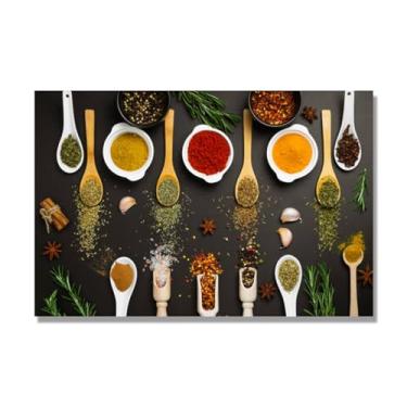 Imagem de NHLDZYH Pintura de cozinha moderna especiarias, impressão de arte, imagens para cozinha, decoração de parede de cozinha moderna. C29. 40 x 60 cm. Apenas tela