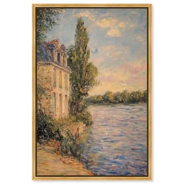 Imagem de Decoração de parede de cozinha com impressão em tela de paz nostálgica por Art Remedy, moldura dourada, 25 x 38 cm