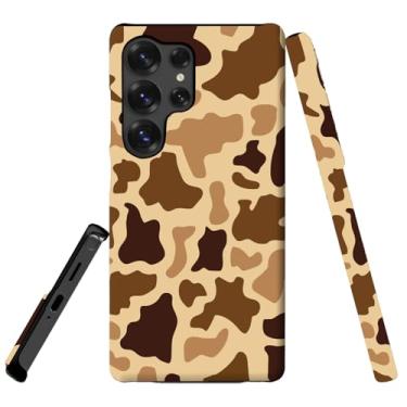 Imagem de ZHUXUXITT Capa para Samsung Galaxy 24 Ultra, design camuflado, capa protetora de policarbonato rígido de TPU macio de camada dupla para homens e mulheres