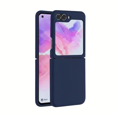 Imagem de Capa com Anel Suporte Compatível Galaxy Z Flip 5 Case Anti Impacto (Azul Marinho)