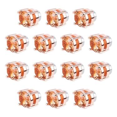 Imagem de 14 pesos de véu de casamento, pesos de véu de diamante, véu de dupla face, ímãs de diamante invisível, botão magnético de diamante, ímãs Hijab fortes para vestidos de casamento, cachecóis de noiva