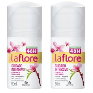 Imagem de 2UN Desodorante La Flore Roll On Flor Cerejeira 50ml Davene (2)