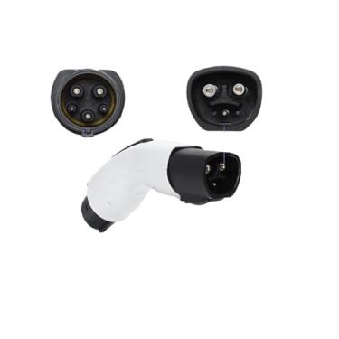 Imagem de ev Adaptador de carregamento de veículo elétrico conector tipo 2 para tipo 1 GBT EV adaptador tipo 1 para tipo 2 EVSE carregador tipo 1 para adaptador Te EV (cor: 60A J1772 para Tesla)