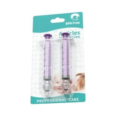 Imagem de Conjunto De Seringa Nasal Para Bebês De 20ML Com 5 Cabeçotes De Silico