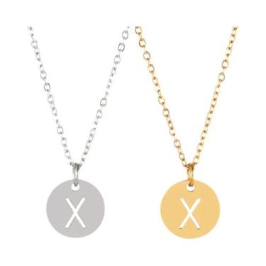 Imagem de Colar De Nome Com Iniciais Em Aço Inoxidável Para Mulheres, Pingente R