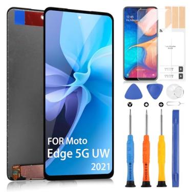 Imagem de Substituição de tela para Motorola Edge 5G UW 2021 - para digitalizador de tela LCD Moto Edge 2021 para Motorola XT2141 XT2141-1 XT2141-2 XT2141DL peças de reparo de tela sensível ao toque