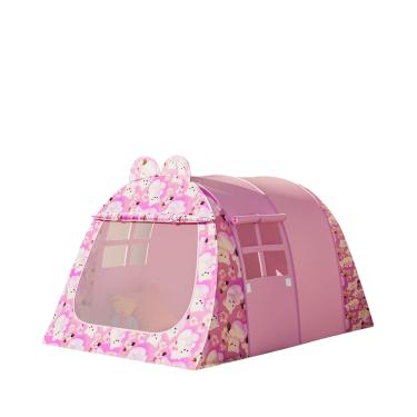 Imagem de Tenda de jogo Oxford Cloth Pink Castle para crianças em ambientes internos e externos