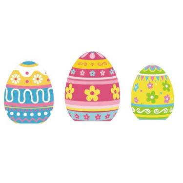 Imagem de Threan 3 peças de mesa de ovos de Páscoa, placas de madeira, decorações de casa de fazenda, decoração de primavera de madeira, decoração de Páscoa, ovo, sala de jantar, mesa de centro de mesa para