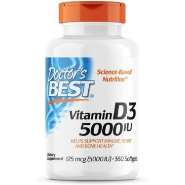 Imagem de Vitamina D3 5 000ui Doctor Best 125mcg 360 Solftgels Import