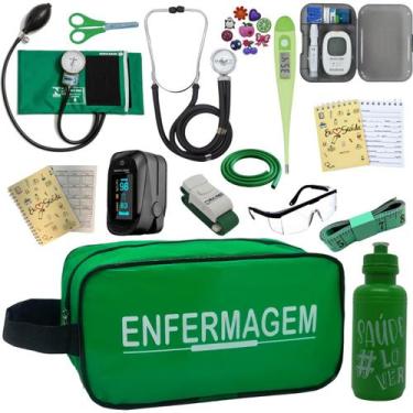 Imagem de Kit Enfermagem Aparelho Pressão Esteto Necessaire Completa - INCOTERM,