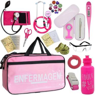 Imagem de Kit Enfermagem Top Cores Premium Completo Estagio Estetoscopio Aparelh