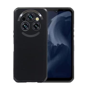 Imagem de WDMYLFTW Capa de silicone para Oukitel WP35, capa protetora de corpo inteiro com toque macio e sedoso, à prova de choque com forro de microfibra (preto)