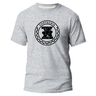 Imagem de Camiseta Básica Algodão Premium Estampa Digital Zootecnia, Cinza, P