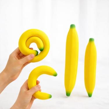 Imagem de Banana Anti-Stress Elástica Fidget Toy – Brinquedo Sensorial para Alívio de Ansiedade, Estresse, Concentração e Relaxamento – Ideal para Crianças, Adultos e TDAH