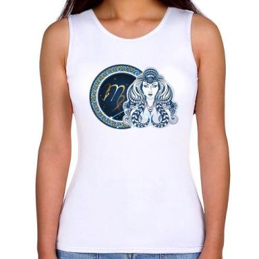 Imagem de Regata Feminina Signo Virgem Astrologia - Foca na Moda, Branco, G