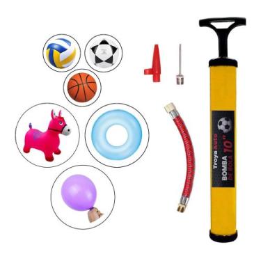 Imagem de Bomba De Ar Para Encher Bolas Futebol Vôlei Basquete - Troya Tools Ou 