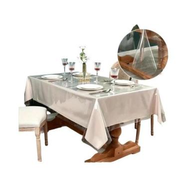 Imagem de Toalha De Mesa Transparente Em PVC Resistente Ao Calor, Impermeável E 
