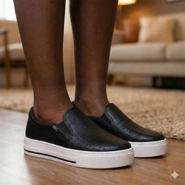 Imagem de Tênis Feminino Via Marte Slip On Napa Preto, Preto, 36
