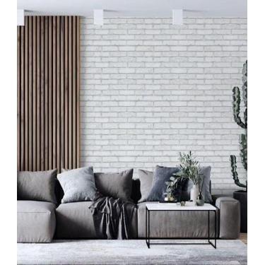 Imagem de Papel de Parede Tijolinho 3D Adesivo Envelopamento Lavável Decoração E
