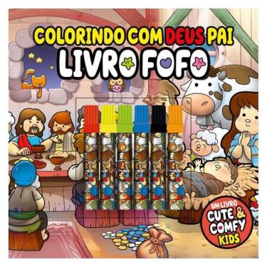 Imagem de Colorindo Com Deus Pai - Cute & Comfy Kids - Livro Fofo