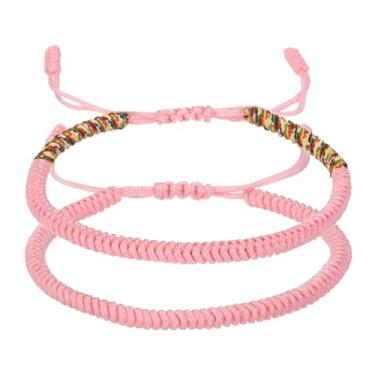 Imagem de PATIKIL Pulseira de corda trançada feita à mão da Lucky, pulseira de proteção de oração ajustável para presentes de aniversário de família e mulheres, One Size, Tecido, Sem Pedra Preciosa