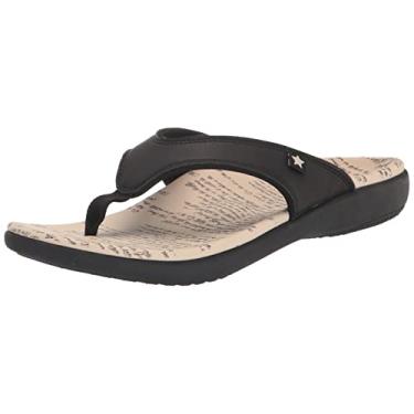 Imagem de Spenco Chinelo feminino Yumi Americana, Preto/Creme, 11