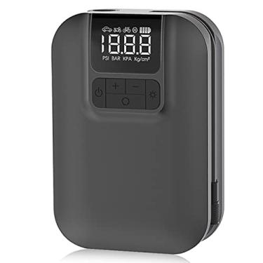 Imagem de Bomba de ar digital de carro, bomba de ar de resistência de bateria de lítio, inflador de pneu de carro portátil, bomba de ar com tela de led para carros, bicicletas, motocicletas elétricas