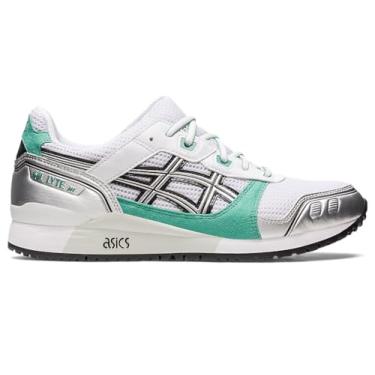 Imagem de ASICS Tênis de corrida feminino Gel Lyte III retrô, Branca/sálvia, 41