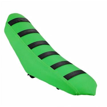 Imagem de Silutrcn Capa de assento universal listrada preta antiderrapante para bicicleta elétrica Dirt Pit Bike Ebike Motocross Motocross Enduro Off Road - Verde
