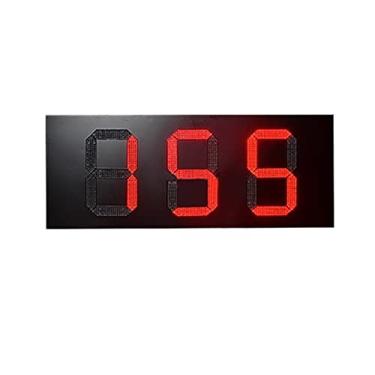 Imagem de Relógio digital grande LED 25,5 cm, 3 bits, 888, vermelho, para uso externo, LED, temporizador de contagem regressiva, impermeável, LED, logotipo Dis-Play, furos de montagem (Cor : 30,5 cm Tamanho do