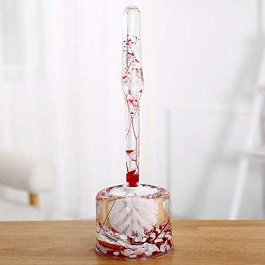 Imagem de Escova de vaso sanitário e suporte, conjunto de escova de vaso sanitário de banheiro, kit de escova de limpeza de banheiro de silicone com cerdas macias (cor: preto) (E)