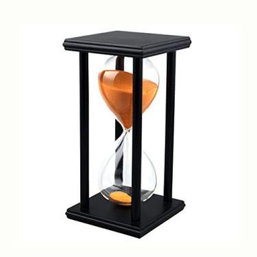 Imagem de U5GAAALPPQ9 Relógio de ampulheta de madeira de 60 min para decoração exclusiva