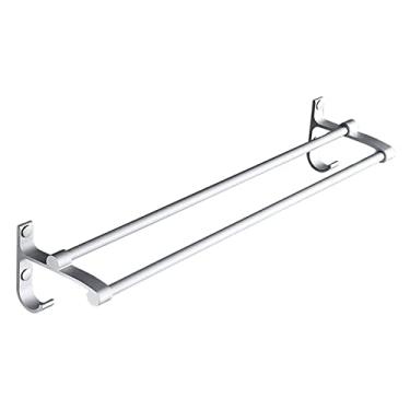 Imagem de 3FLQOOPP Toalheiro de 30,5 cm, toalheiro duplo para banheiro, suporte de parede, cabide de panos de prato de cozinha com ganchos
