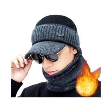 Imagem de Gorro De Lã Acrílica De Inverno, Tricotado Grosso Para Idosos, Proteçã