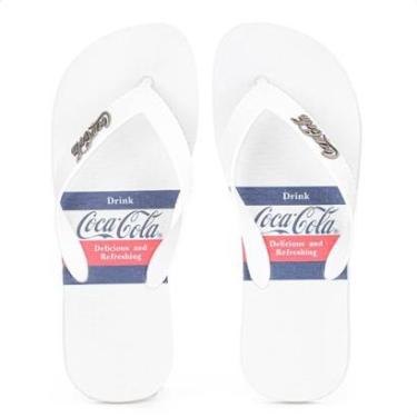 Imagem de Chinelo Coca Cola Andale Branco Azul e Vermelho - Masculino-Masculino
