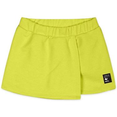 Imagem de Short-Saia Com Aroma Moletom Infantil Feminino Marisol - 8, 8, Verde
