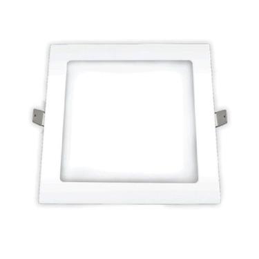 Imagem de Luminária Quadrada Embutir 24 Watts Branco Neutro OUROLUX, Bivolt