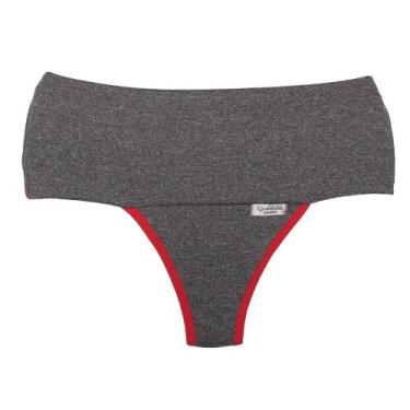 Imagem de Kit 10 Calcinhas Cintura Alta Fitness Modeladora Cós Duplo Compressão 