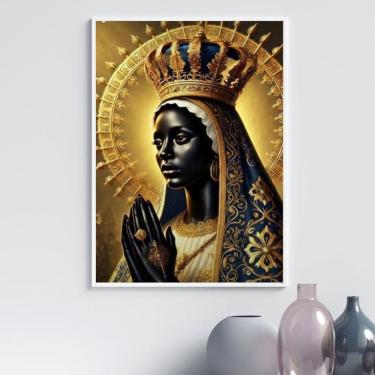 Imagem de Quadro Nossa Senhora Aparecida - Dourada 33X24Cm