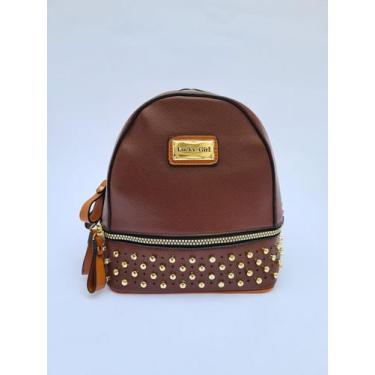Imagem de Mochila Feminina Pequena Estilosa - Lucky Girl, Marrom amarelado