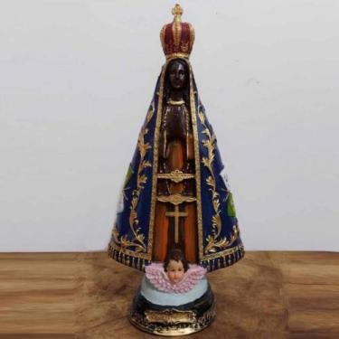 Imagem de Imagem de Nossa Senhora Aparecida em Resina - 30 cm - Lojinha Uai