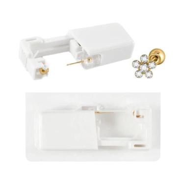 Imagem de Máquina De Perfuração De Orelha Descartável Banhada a Ouro 24K, Brinco