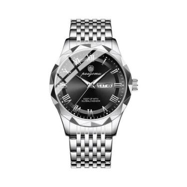 Imagem de Relógio De Quartzo Masculino De Luxo À Prova d'Água Em Aço Inoxidável 