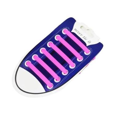 Imagem de 12 Peças De Cadarços De Silicone Elásticos Sem Amarração Para Crianças