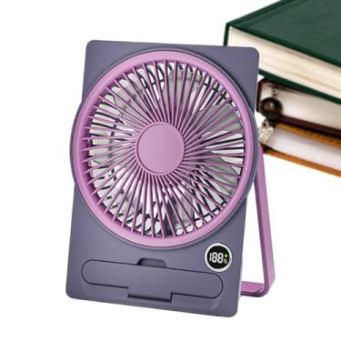 Imagem de Ventilador de mesa - ventiladores de mesa pequenos silenciosos - ferramenta de resfriamento elétrica USB portátil pessoal pendurável em pé para escritório, dormitório, cozinha, quarto, estudante