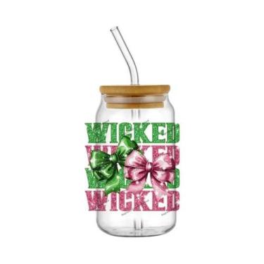 Imagem de Adesivos 3D UV DTF Wicked Elphaba 16oz Para Copos, Canecas E Garrafas 