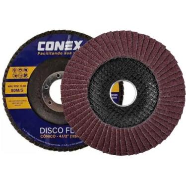 Imagem de Disco flap conico premium 4.1/2 lixa grao 80 conex