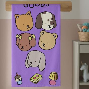 Imagem de Toalha Banho Infantil Algodão Com Estampa Desenho Pintar Bobss Colorid