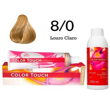 Imagem de Tonalizante Color Touch 8.0 Louro Claro Emulsão Ox  Wella Professional